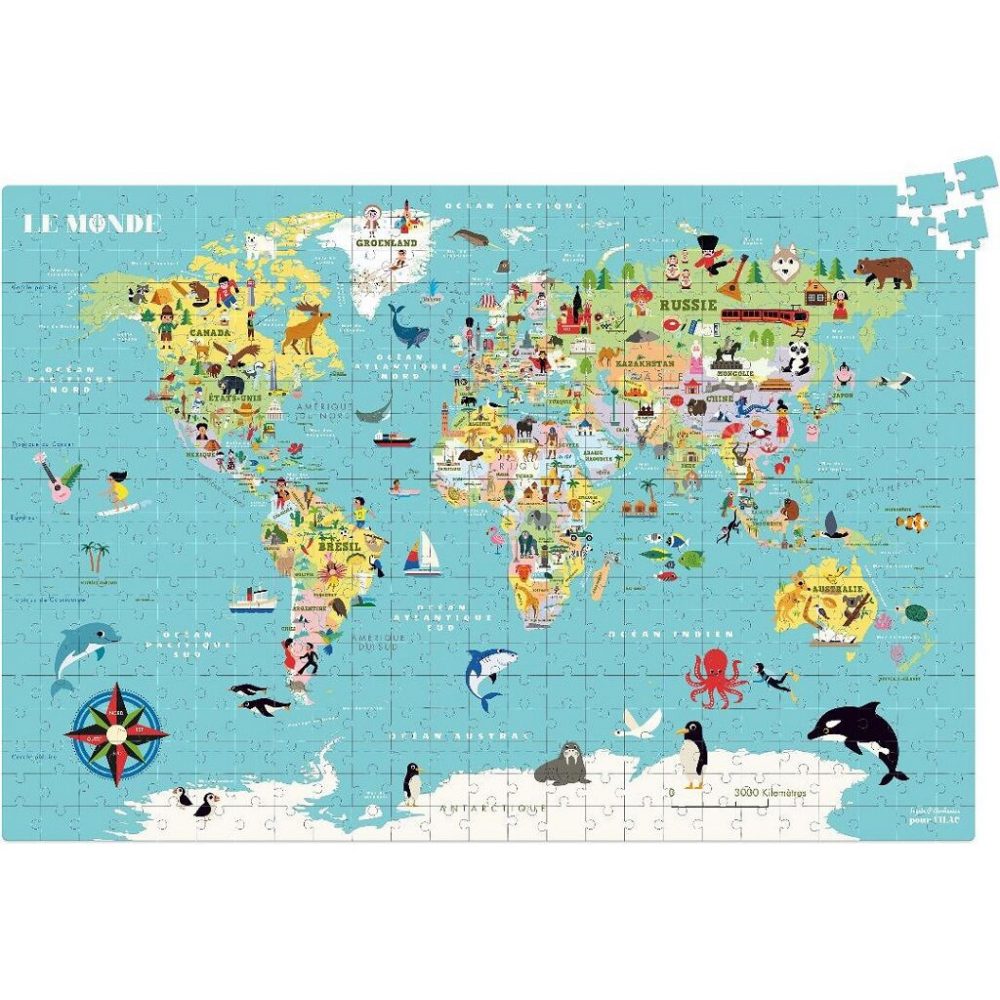 Mapa sveta - puzzle 500 dielov