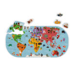 Janod - Hračka do vody - Mapa sveta puzzle