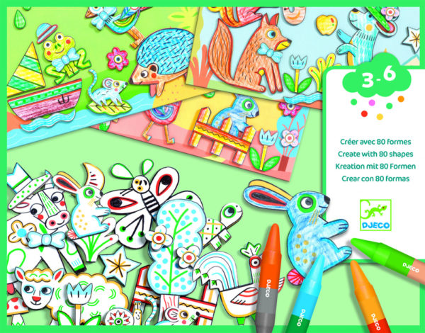 Djeco - Koláž - Vytvor si svet zvierat