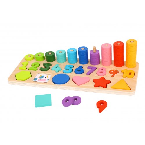 Tooky Toys - Vkladačka - Čísla, tvary, farby