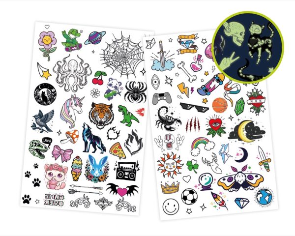 Beteens dočasné tetovanie - fosforeskujúce