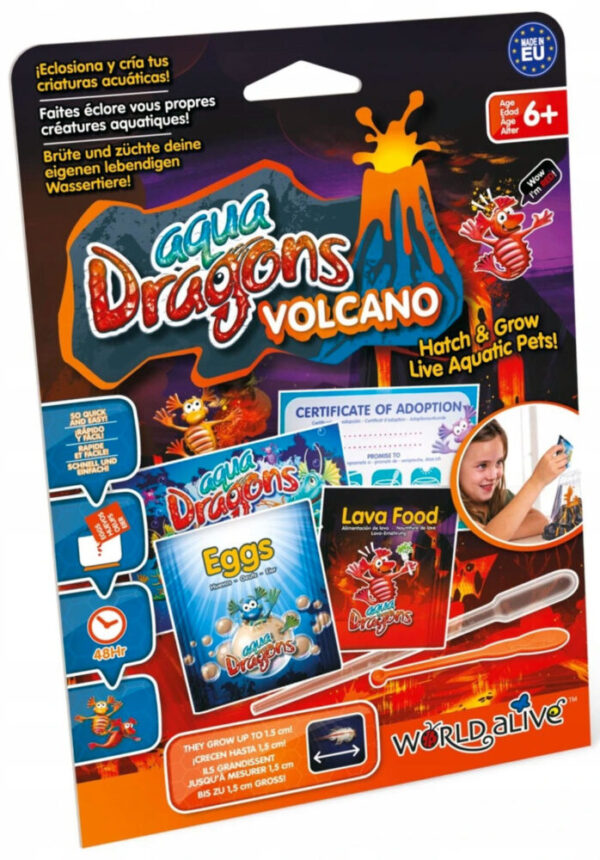 Vajíčka a krmivo pre vodné dráčiky - volcano led