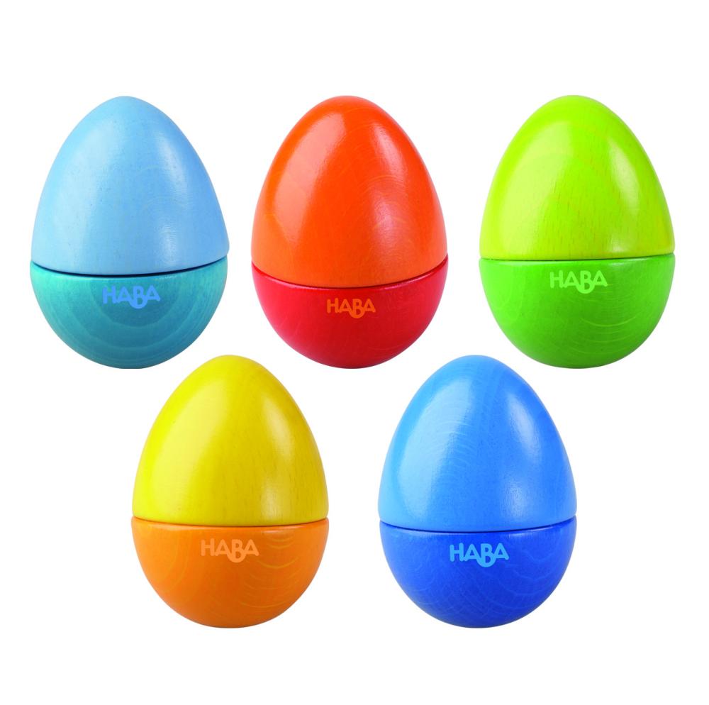 Drevená hudobná hračka vajíčka