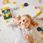 Bricokids drevená stavebnica s predlohami a náradím 100 ks