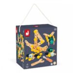 Bricokids drevená stavebnica s predlohami a náradím 100 ks