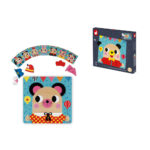 Drevená edukatívna magnetická hra tváre zvieratká