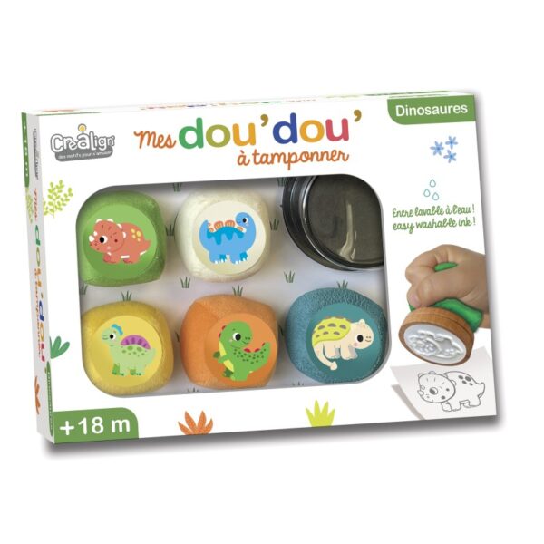 Plyšové pečiatky pre najmenších Dinosaury