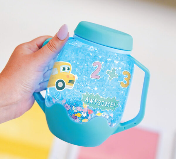 DIY Sada senzorická fľaša s doplnkami ABC