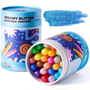 Jemné voskovky Umývateľné Glitter 24 ks