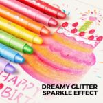 Jemné voskovky Umývateľné Glitter 24 ks