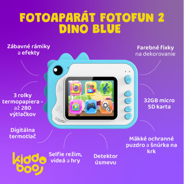 Fotoaparát FotoFun Dino Blue