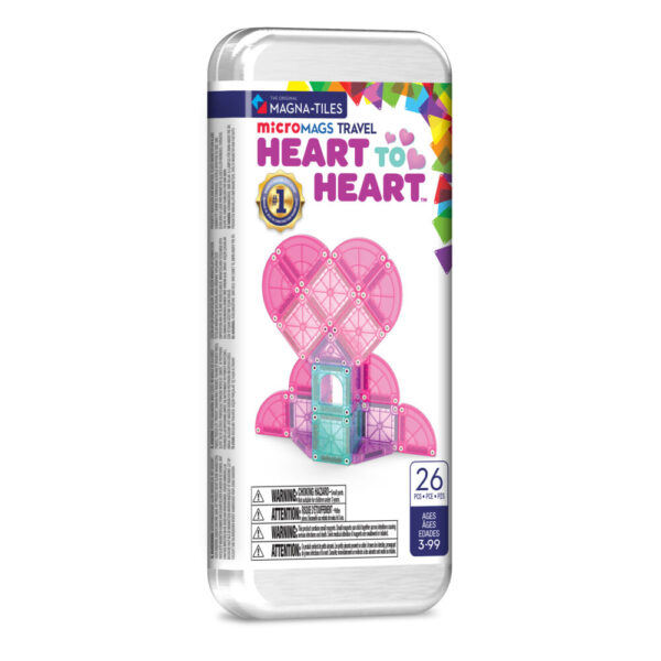 Magnetická stavebnica microMAGS Heart to Heart Travel Set 26 dielov Magnetická stavebnica microMAGS Heart to Heart Travel Set 26 dielov
