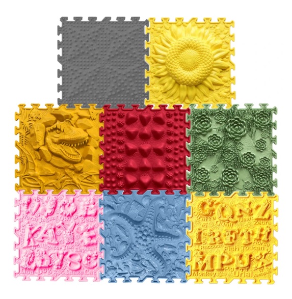 OrtoNature Masážne ortopedické podložky set 8 ks - set abeceda